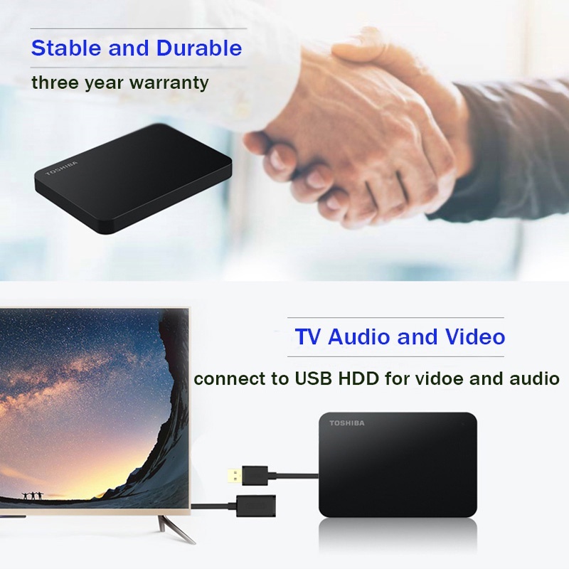 Toshiba External Hard Disk HDD 1TB / 2TB ความเร็วสูง USB 3.0 ฮาร์ดไดรฟ์ภายนอก เหมาะสำหรับโน๊ตบุ๊คและเดสก์ท็อป