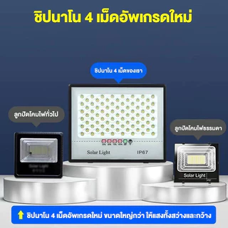 Tangok【ซื้อ1แถม1】ไฟโซล่าเซลล์ โซลาร์เซลล์ 45000W ไฟสปอตไลท์ Solar Light LED กันน้ำกลางแจ้ง ป้องกันฟ้าผ่า จับเวลาระยะไกล