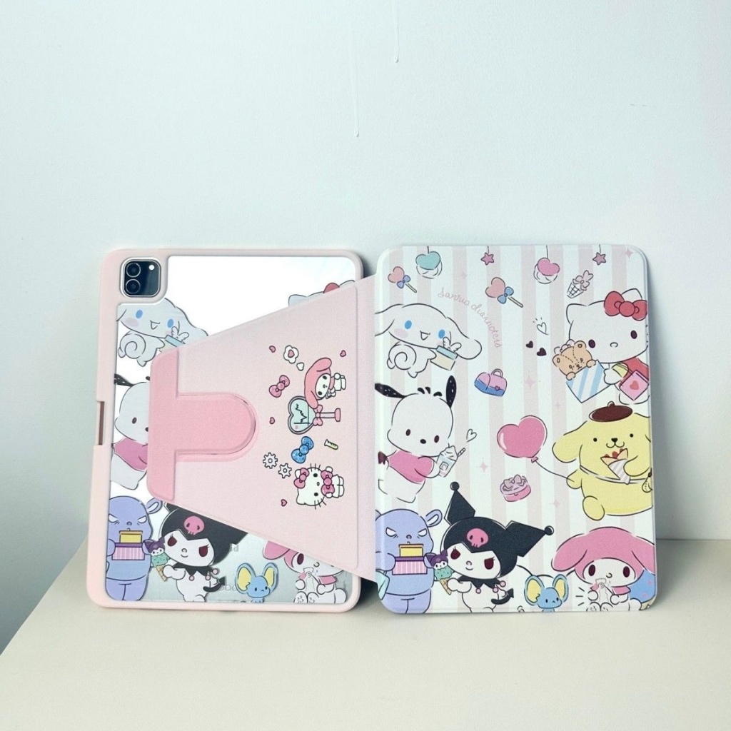 จัดส่งจากกรุงเทพฯ เคสipad การหมุน 360 องศา Kuromi Gen12 Air7 Gen9 Pro13 Air6 Air5/4 Sanrio เคสไอแพด ราคา ถูกที่สุด ดีลบีเคเค แกลเลอรีภาพที่ 3