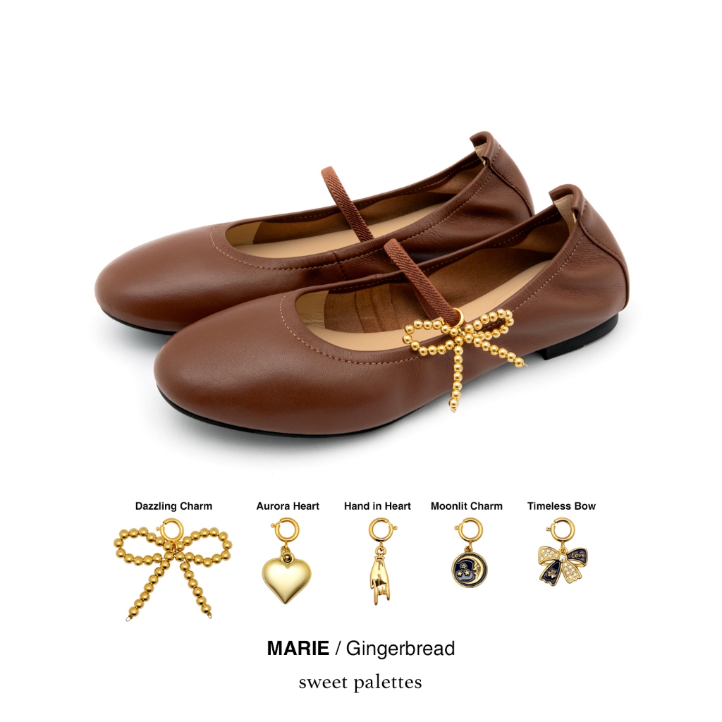 Sweet Palettes รองเท้าหนังแกะ Marie Gingerbread