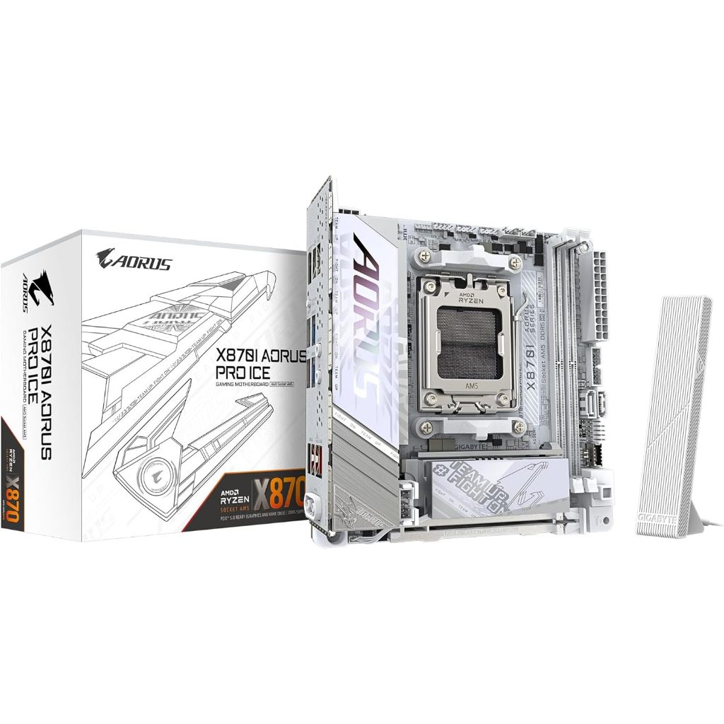 MAINBOARD (เมนบอร์ด) GIGABYTE X870I AORUS PRO ICE (AMD SOCKET AM5 DDR5 MINI-ITX)