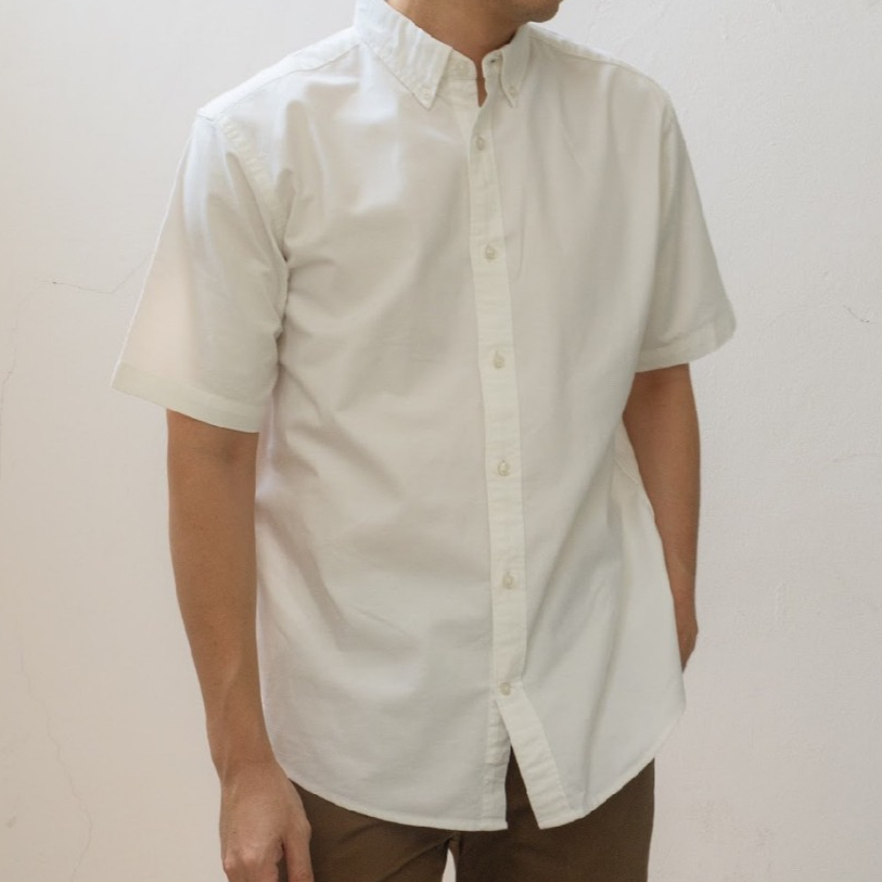 era-won เสื้อเชิ้ต รุ่น OXFORD SHORT-SLEEVED SHIRT สี White