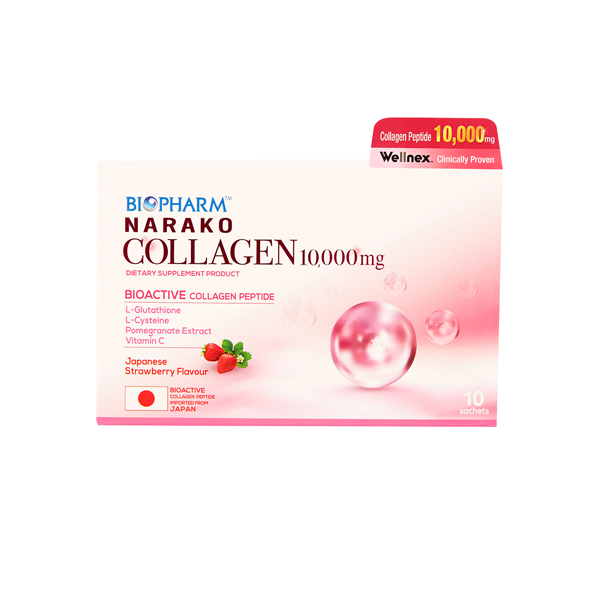 Biopharm Narako Collagen 10,000 mg [ไบโอฟาร์ม นาราโกะ คอลลาเจน] (10ซอง แถม 2ซอง)