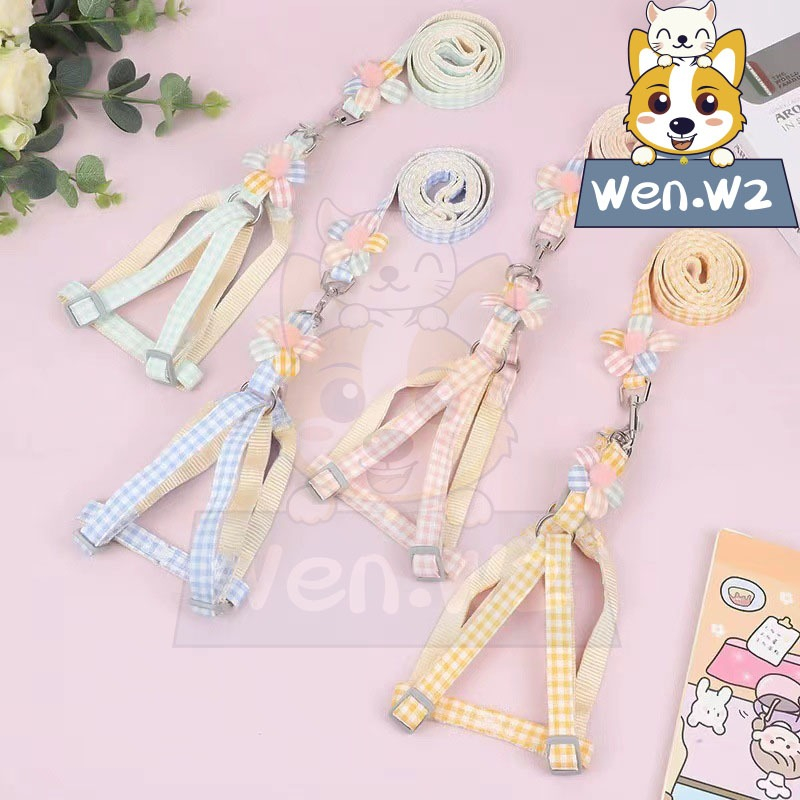 wen.W2 สายจูงสัตว์ เชือกจูงสัตว์ แมว สุนัข สายรัดสัตว์เลี้ยง ปลอกคอสัตว์
