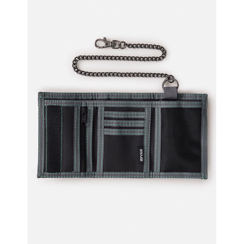 RIPCURL กระเป๋าตังค์ผ้า3พับ ( มีโซ่ ) 02EMWA KIDS CHAIN SURF WALLET A25 สินค้ามือ1 แท้shop ป้ายห้อย