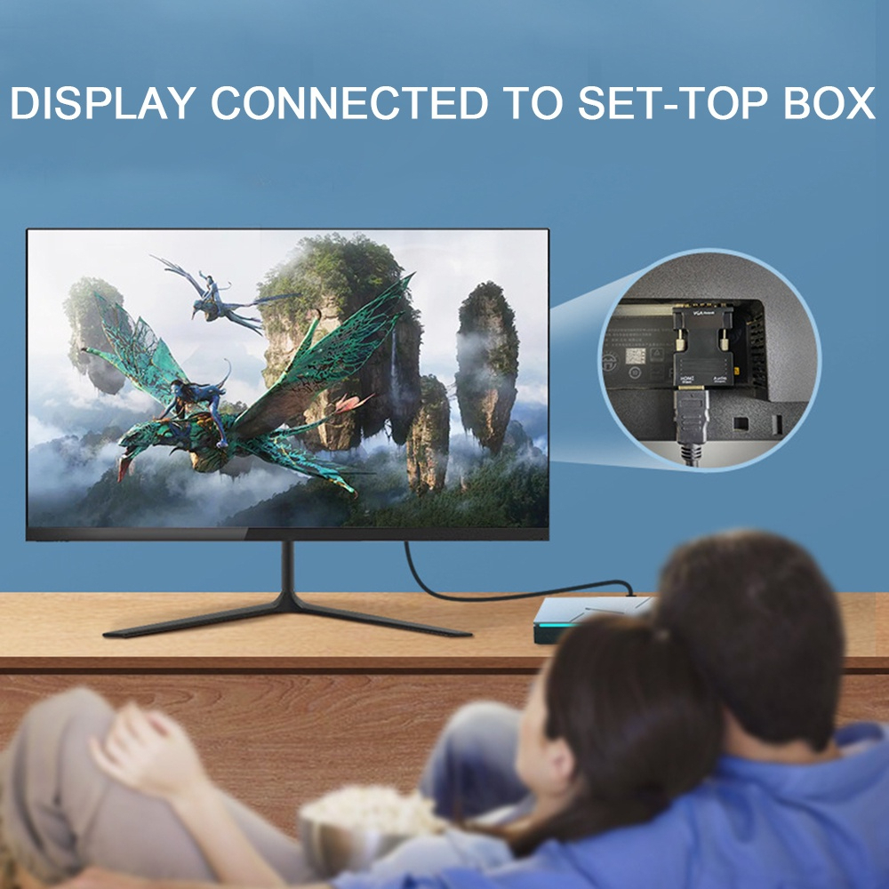 UDelectronic ตัวแปลงสัญญาณ HDMI to VGA พร้อมตัวแปลงเสียง รองรับความละเอียด 1080p 60Hz