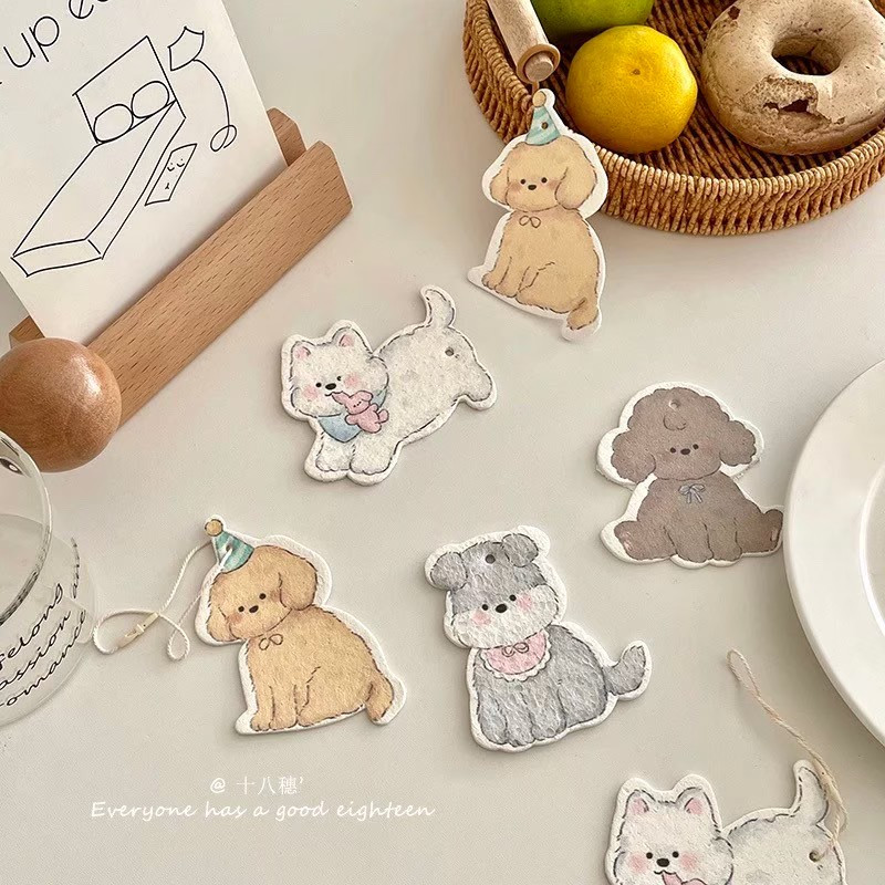 ส่งจากไทย🐶 ฟองน้ำล้างจาน ฟองน้ำเยื่อไผ่ น้องหมา cute dog น่ารักๆ ขจัดคราบ โดนน้ำพองตัวนุ่มนิ่มมาก 60028