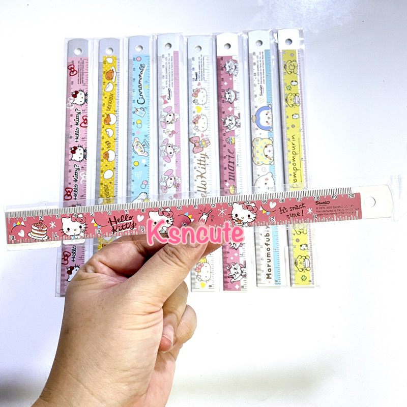 ไม้บรรทัดเหล็ก 20cm (8นิ้ว) ลาย sanrio / disney ราคา ถูกที่สุด ดีลบีเคเค แกลเลอรีภาพที่ 2