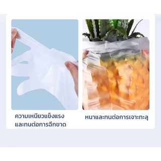 GRAREY ถุงมือ TPE แบบใช้แล้วทิ้ง วัสดุเกรดอาหาร หนากันลื่น 1 กล่อง มี 110 ชิ้น