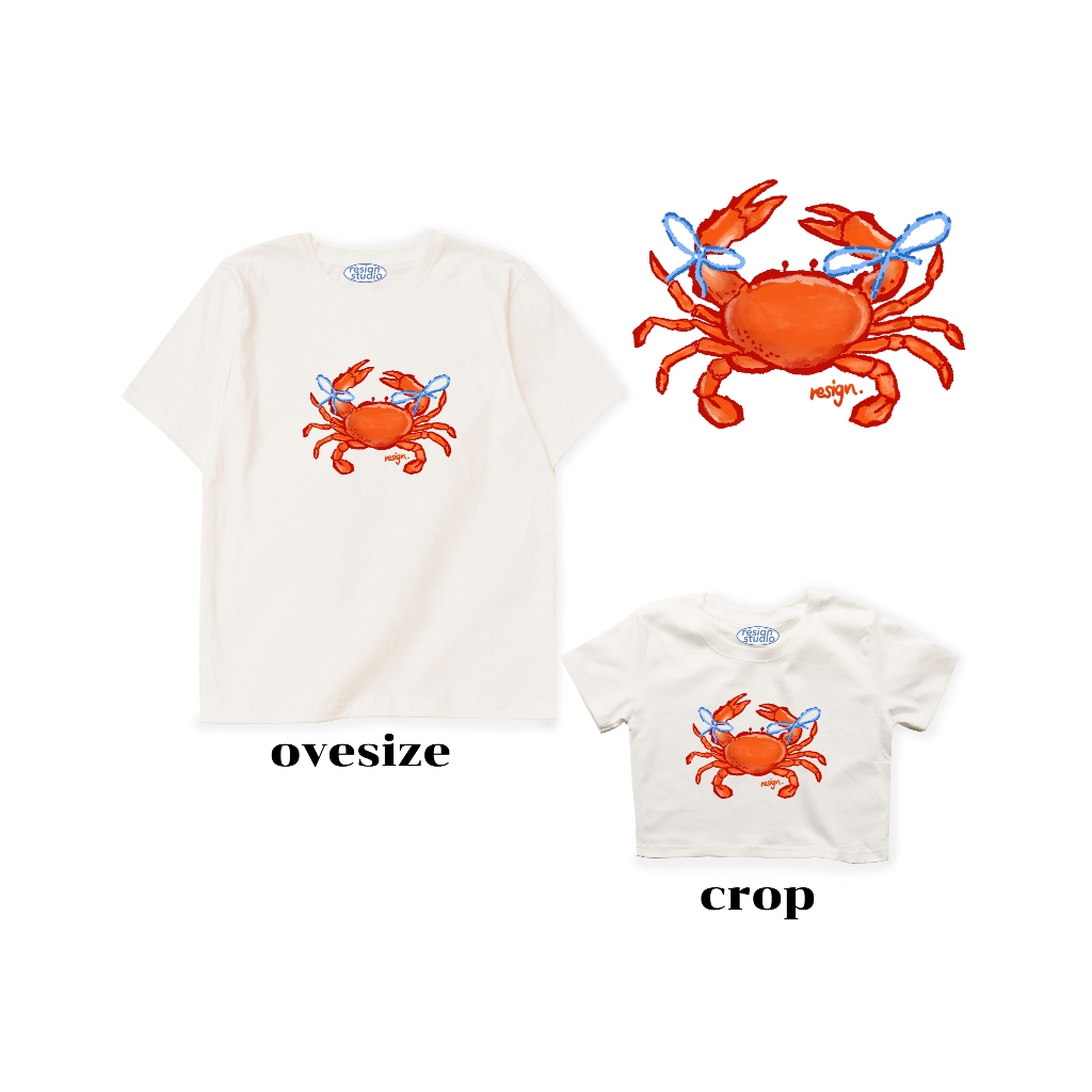 Resign studio เสื้อยืด Crop&Oversize - Holiday with you