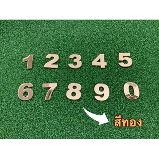 🆎 [พร้อมส่ง🌈] ตัวเลขสูง 2 ซม. ตัวเลขอะคริลิค เลขที่บ้าน ป้ายอะคริลิค (สีเงิน-ทอง-ขาว-ดำ)