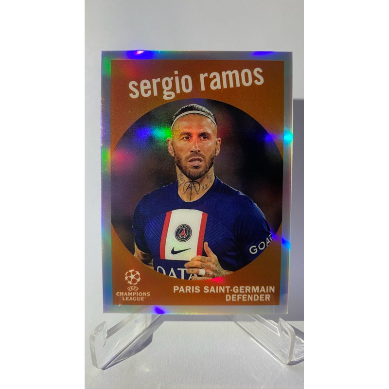 การ์ดนักฟุตบอล TOPPS 2023 UEFA CHAMPION LEAGUE 2023, S. Ramos, M. Ugarte, D. Bergkamp, L. Martinez
