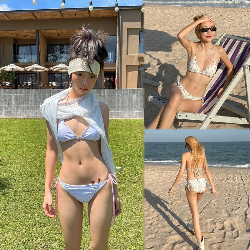 ชุดว่ายน้ำ bikini ชุดบิกินี่ ทูพีช เซ็กซี่ รุ่นใหม่ โชว์หลัง beach#0708