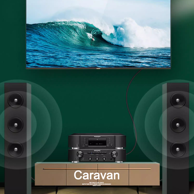 Caravan Crew OD2.2 TOSLINK Cable สายสัญญาณเสียงไฟเบอร์ออปติกสําหรับ CD DVD SPDIF สําหรับทีวีลําโพง