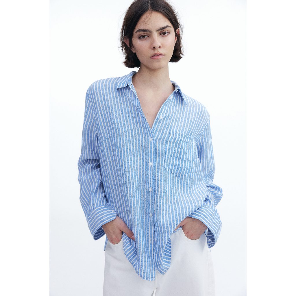 H&M(เอชแอนด์เอ็ม) เสื้อเชิ้ตลินิน ผู้หญิง 1219107_10