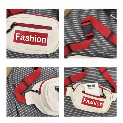 Fashion กระเป๋าคาดอก คาดเอว มี 2 ช่อง ลาย Fashion จุของได้เยอะ พร้อมส่งในไทย B-018