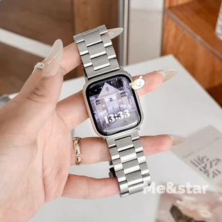 สายสําหรับ smartwatch สายนาฬิกาสแตนเลสเบา Iwatch series11 10 9 8 7 6 SE 5 4 3 2 SE Strap 38/40/41/42/44/45/46/49mm B