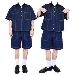 JAMANBKK / BLAKE SHIRT / เสื้อเชิ้ตยีนส์ ทรงครอป