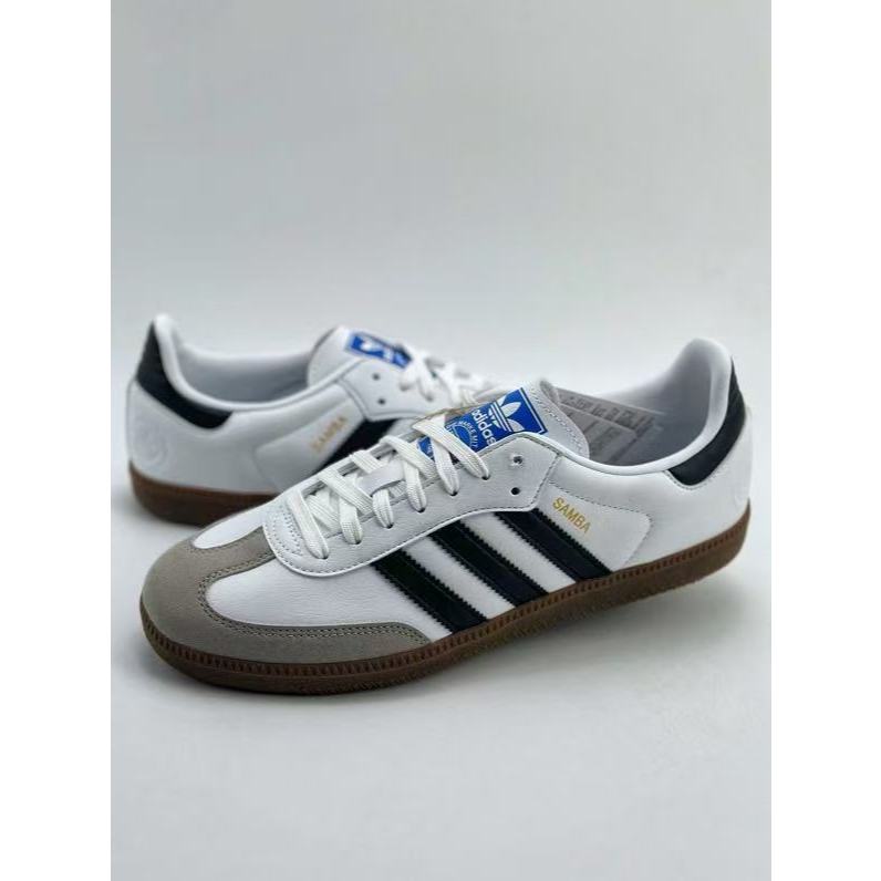 Adidas originals Samba OG รองเท้าผ้าใบลำลองน้ำหนักเบาที่สวมใส่สบาย FW2427LFZ