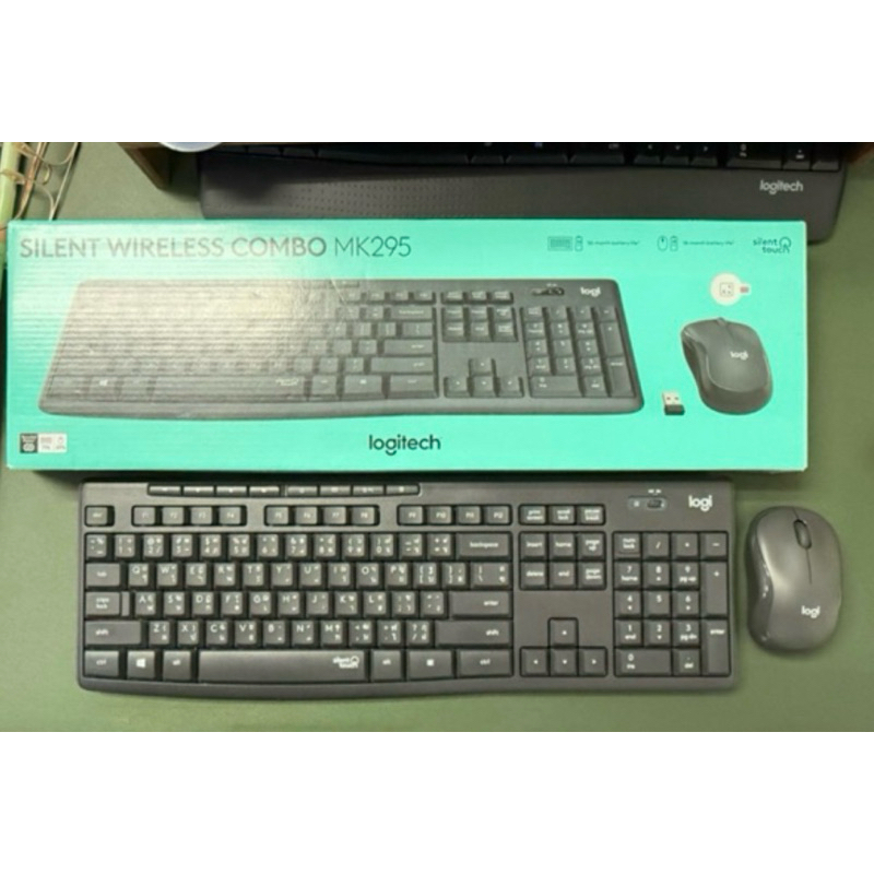 คีย์บอร์ด MK295+เม้าส์ เสียงเงียบ