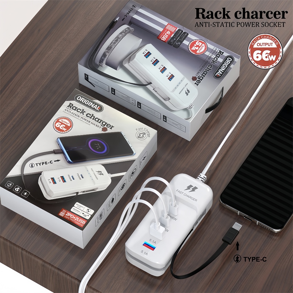 ปลั๊กไฟมัลติฟังก์ชั่น ปลั๊กชาร์จเร็ว 4 พอร์ต USB ตัวแยกฮับต่อขยายขนาดเล็กสำหรับสำนักงาน