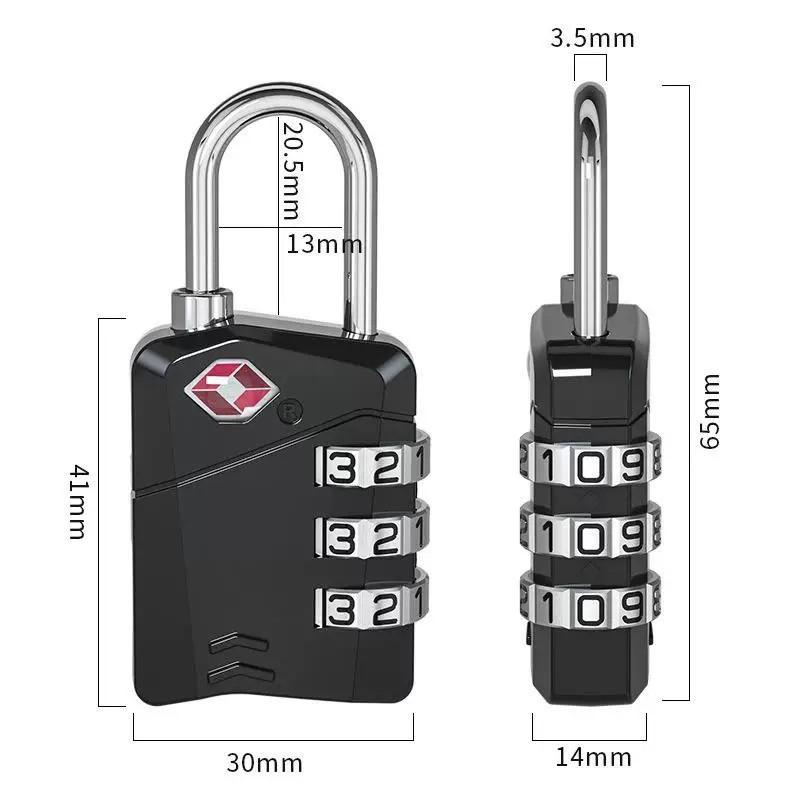 HQ LUGGAGE แม่กุญแจ  3 รหัส แบบ TSA