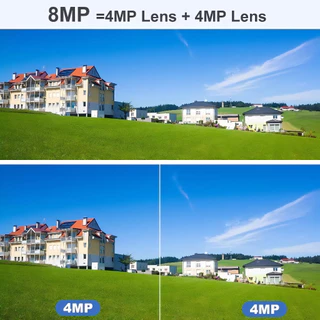 กล้องวงจรปิด Yoosee 8MP เลนส์คู่หน้าจอกันน้ํากลางแจ้งกล้อง IP ตรวจจับการเคลื่อนไหวระยะไกล
