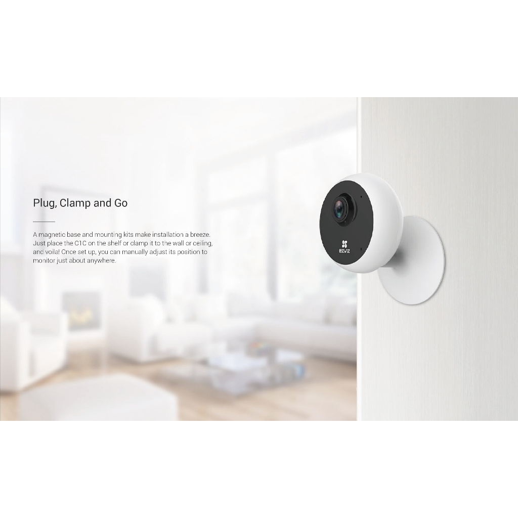 Ezviz C1C 1080P Wi-Fi 2.4GHz Camera H.264 : กล้องวงจรปิดภายในบ้านของคุณให้ปลอดภัยอย่างเต็มรูปแบบ