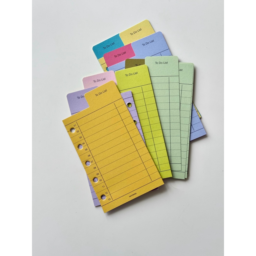 WHYpaper｜M5 รายการสิ่งที่ต้องทำ TO-DO List แบบรีฟิล ดีไซน์มินิมอล พิมพ์สองหน้า พร้อมสีตัดกัน
