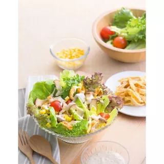 น้ำสลัดครีม สูตรไม่มีโคเลสเตอรอล เสริมแคลเซียม ขนาด 500 g. ตรา เพียวฟู้ดส์