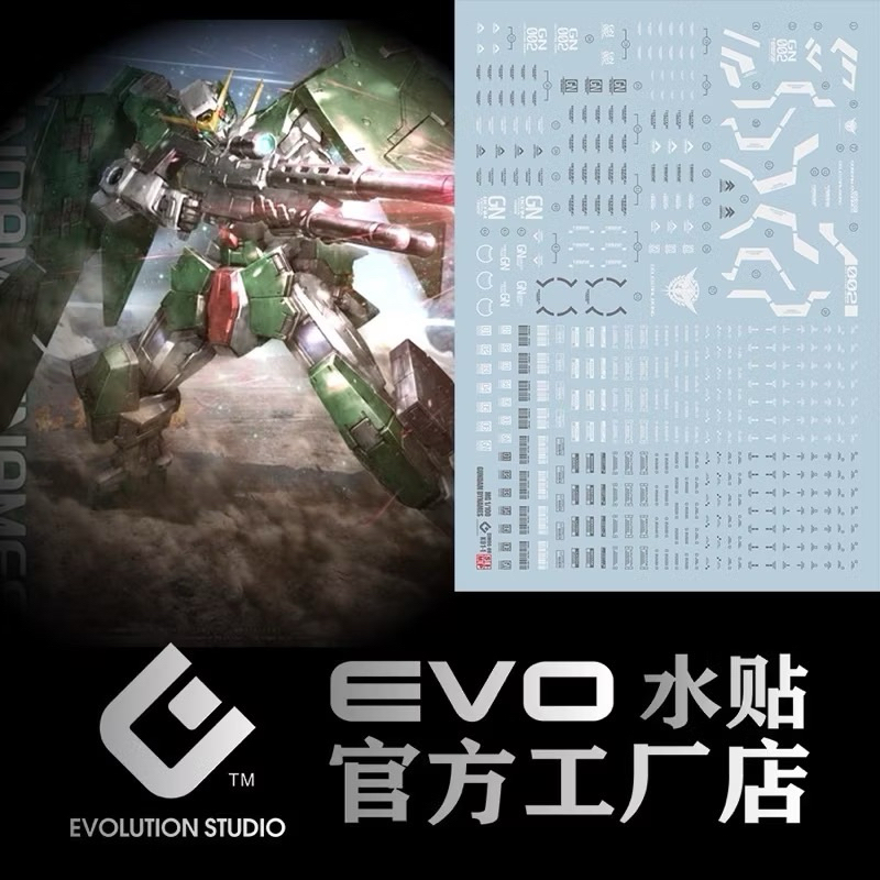🟩ดีคอลน้ำ EVO MG OO DECAL MG DYNAMES เรืองแสงแบล็คไลท์