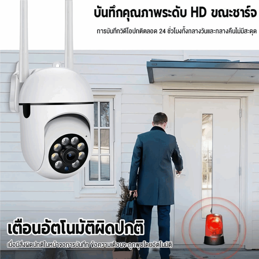 CODซื้อ1แถม1 กล้องวงจรปิด 360 Wifi IP Camera กล้องวงจรปิดไร้สาย 360 กล้องวงจรปิดดูผ่านมือถือ Security Camera 8ล้านพิกเซล