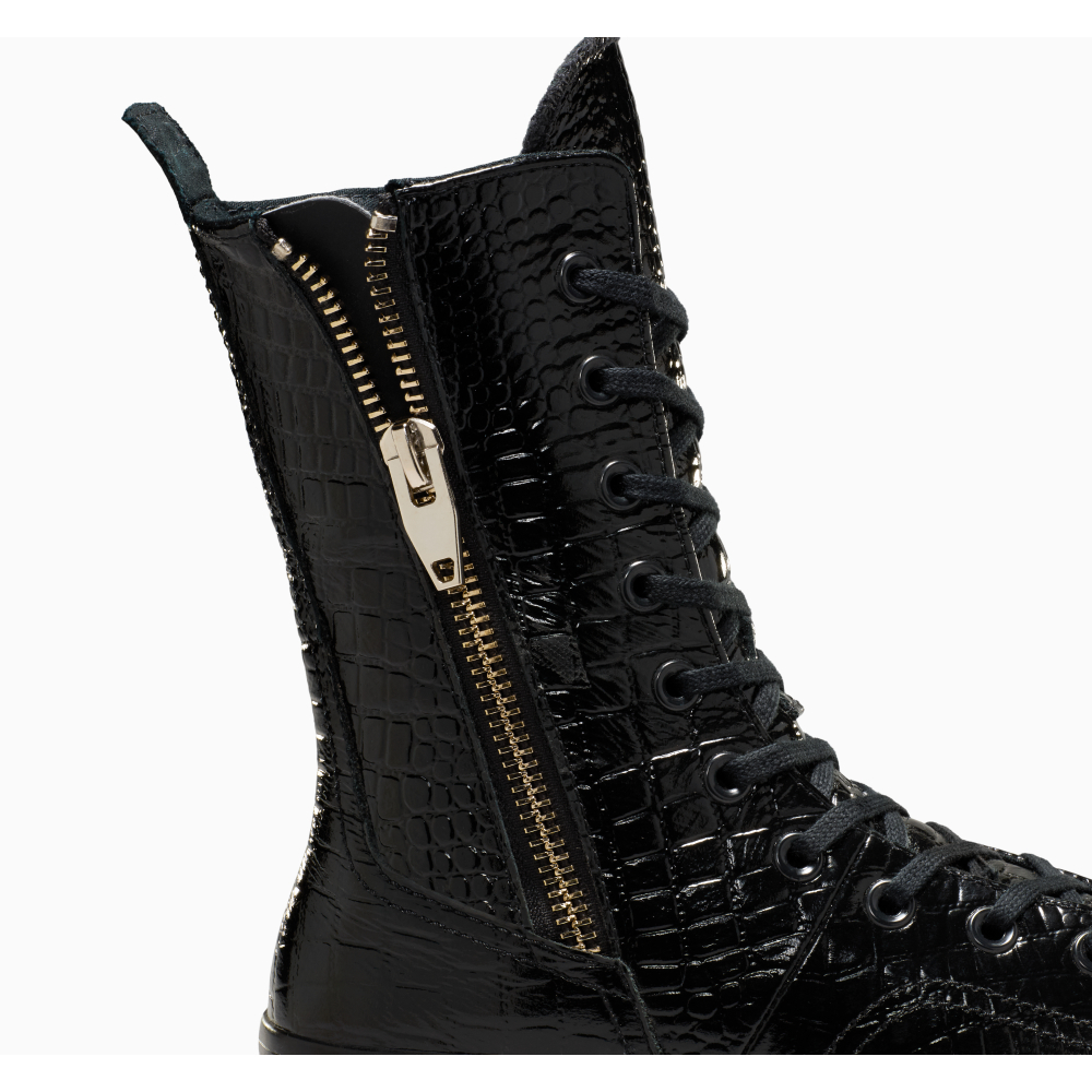 CONVERSE รองเท้า CHUCK 70 PLUS CROC LEATHER XHI BLACK ผู้หญิง A09381CF_H4BKXX