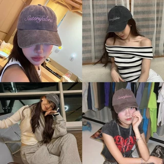Sistersfabric - Sistersfabric Cap หมวกแก๊ป ปักฟ้อนท์เขียน สีฟอก