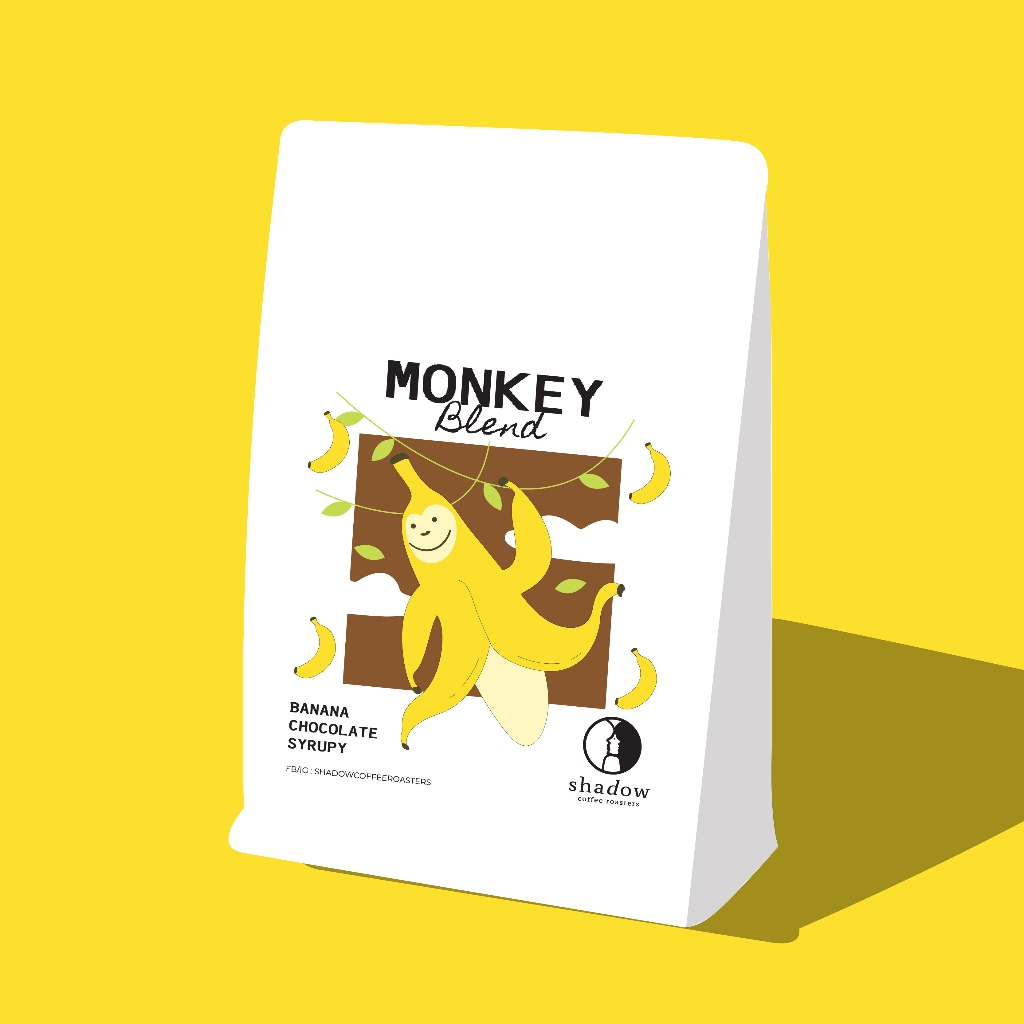 Monkey Blend 200g /1000g. By Shadow coffee roasters เมล็ดกาแฟคั่วอ่อน