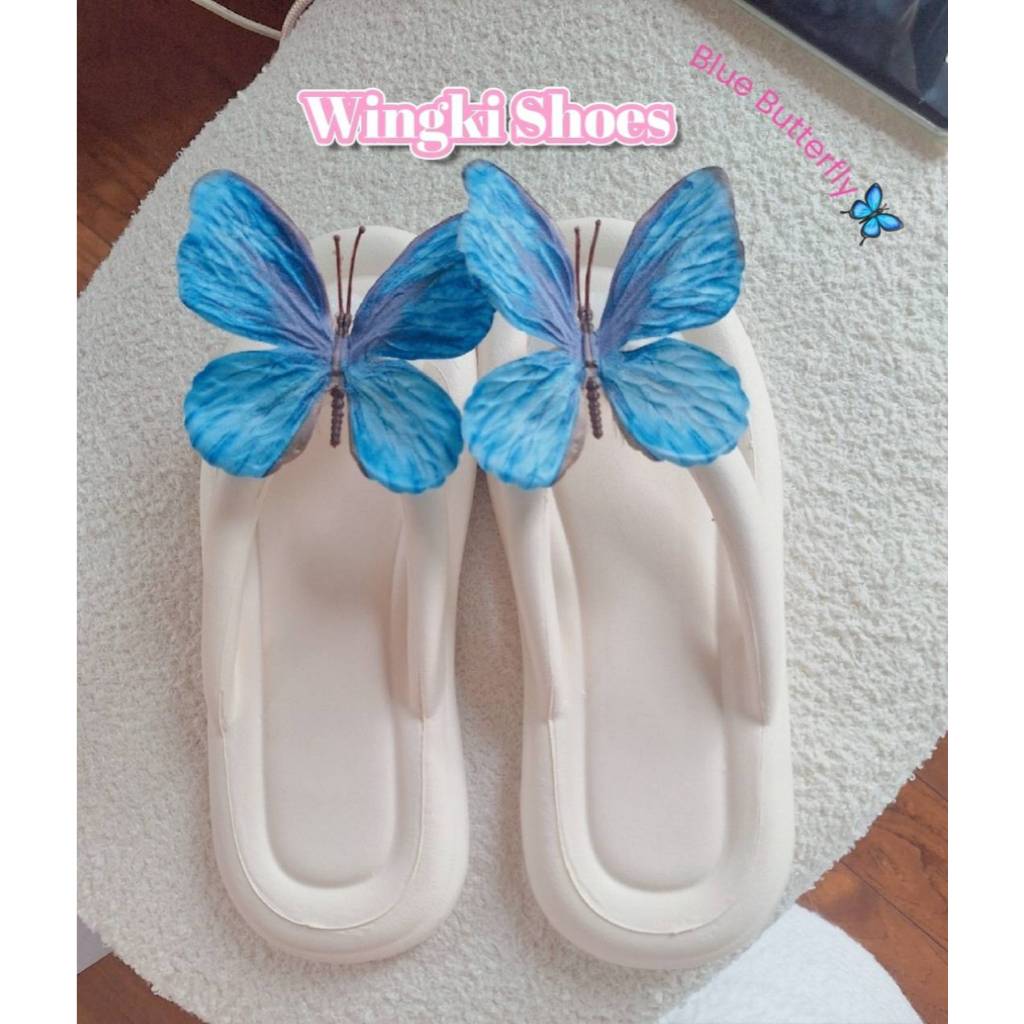 รองเท้าแตะนิ่ม สไตล์ผีเสื้อ Wingki พร้อมส่งจากไทย