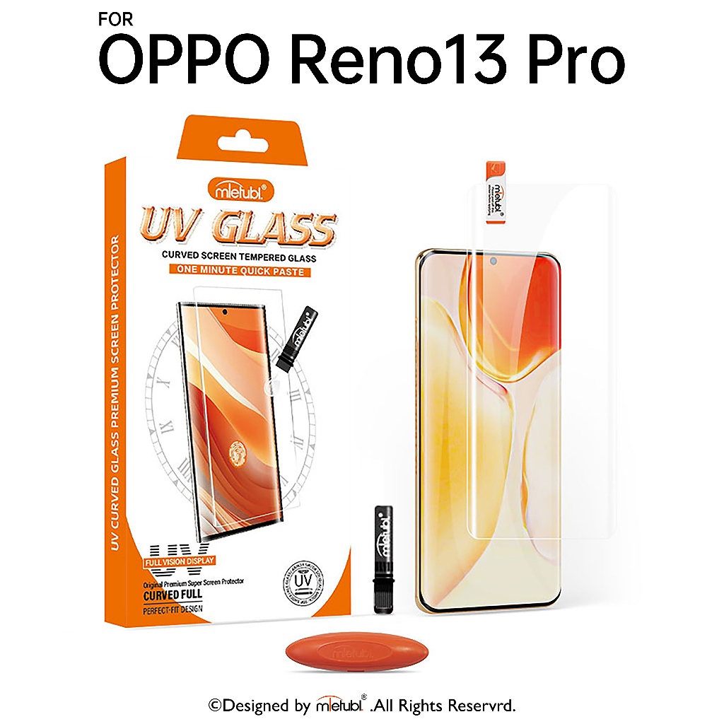 กระจกนิรภัย UV Mietubl For OPPO Reno13 Pro แถมอุปกรณ์ติดฟรี เต็มจอ