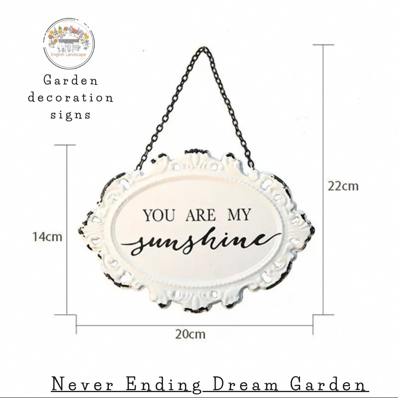 Garden decoration signs ป้ายแขวนตกแต่งสวน