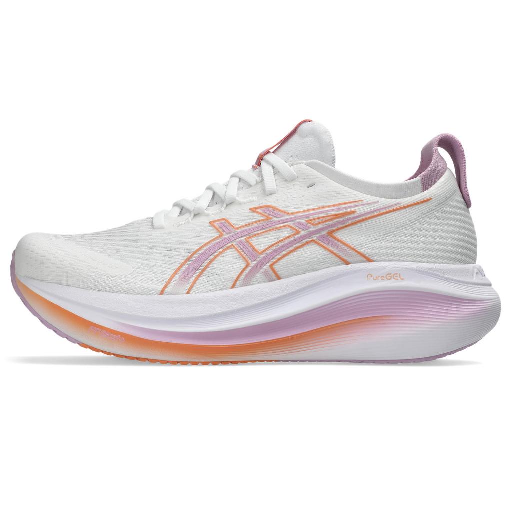 ASICS : 1012B753.101 GEL-NIMBUS 27 WOMEN RUNNING ผู้หญิง รองเท้าวิ่ง ของแท้  WHITE/LIGHT UBE