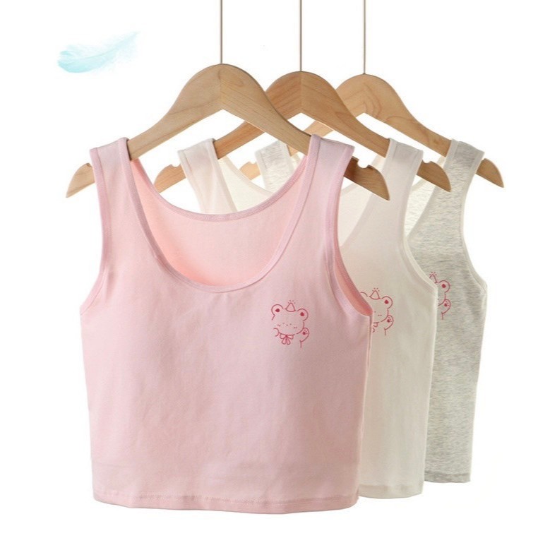 เสื้อซับในเด็กโต มีบราในตัว ยืดหยุ่นได้ดี เนื้อผ้าฝ้าย ใส่ไม่ร้อน สำหรับอายุ 9-15 ปี