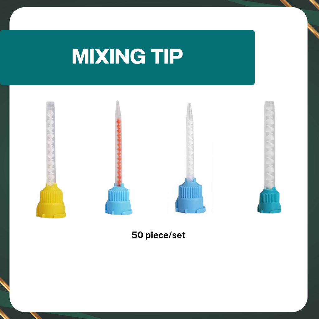 หัวทิป ปลายทิป Mixing tip / intra oral tip หัวผสม , หัวฉีดจ่าย , แกนผสม ยางซิลิโคน (50-100piece/set )