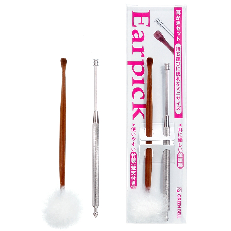 GREEN BELL  ที่แคะหูและที่ปั่นหูขนห่าน (PSG029) ของแท้จากญี่ปุ่น Green Bell Earpick