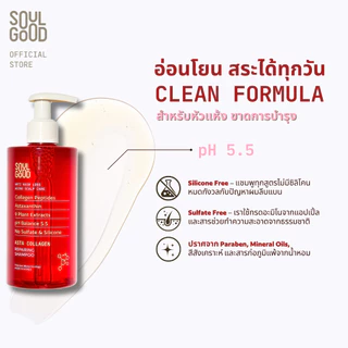 SoulGood AstaCollagen Anti Hair Loss Aging Scalp Shampoo 300mlx2 โซลกู๊ด แชมพูคอลลาเจน