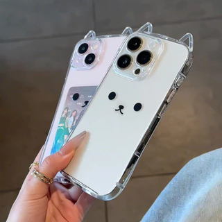 🔥เคสใสหูแมวลายหมี สำหรับรุ่น iphone11 12 13 14 15 16 16promx 16plus ไอโฟน13 promax เคสแฟชั่น 7plus 8plus 15Promax 17 Pro