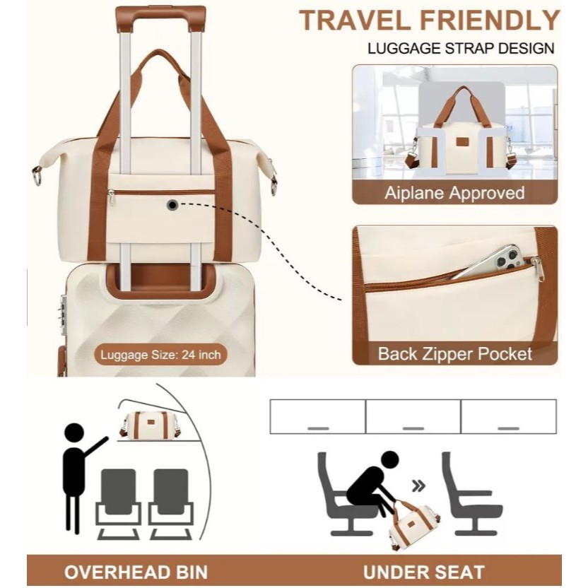 กระเป๋าเดินทางแบบถือ ขนาดใหญ่ มีช่องแยกส่วนแห้งและเปียก travel bag   L32