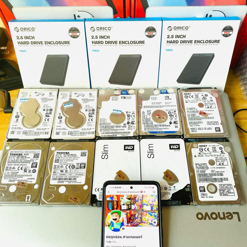 (สินค้ามือสอง) HDD ฮาร์ดดิสก์เพิ่มเกม  ความจุ 1TB สำหรับ PS4 ที่แปลงแล้วเท่านั้น พร้อมเกมเต็มความจุเ