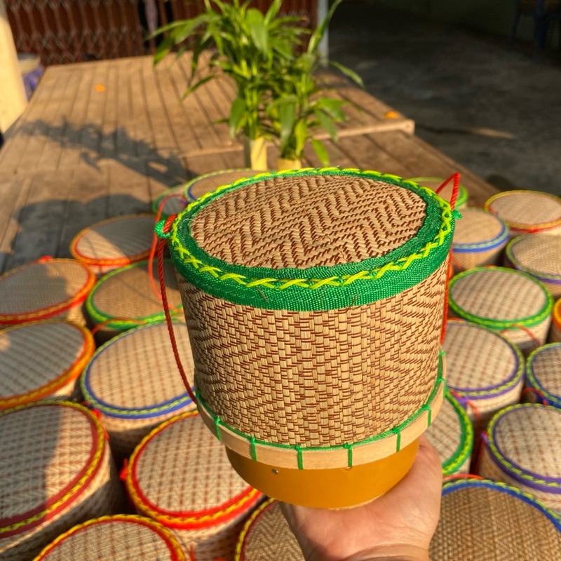 กระติบข้าวเหนียว กระติบข้าวเหนียวต้นกก (ต้นไหล) กระติ๊บข้าว - รูปที่ 6