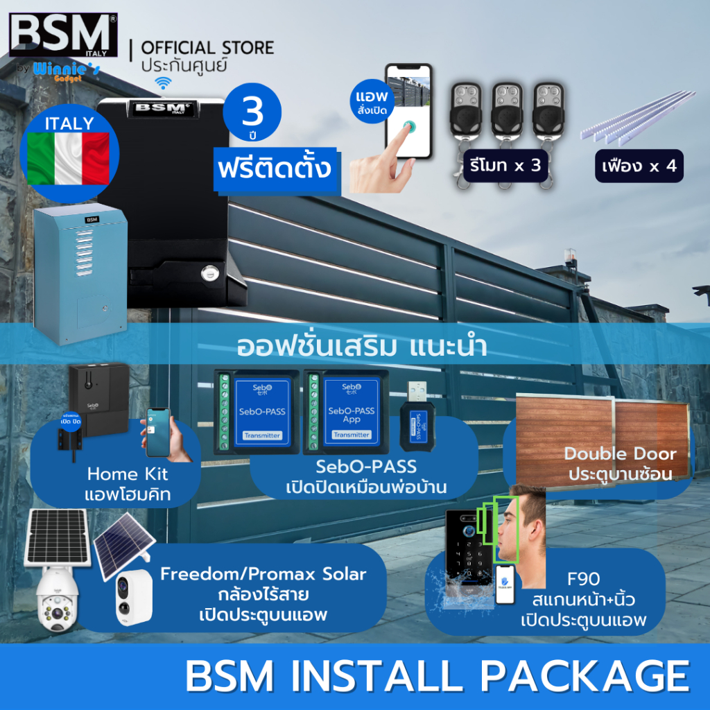 [อุปกรณ์เสริมพร้อมติดตั้ง] ของ BSM AC1000 ,AC1500 ,AC2000 ,AC4000