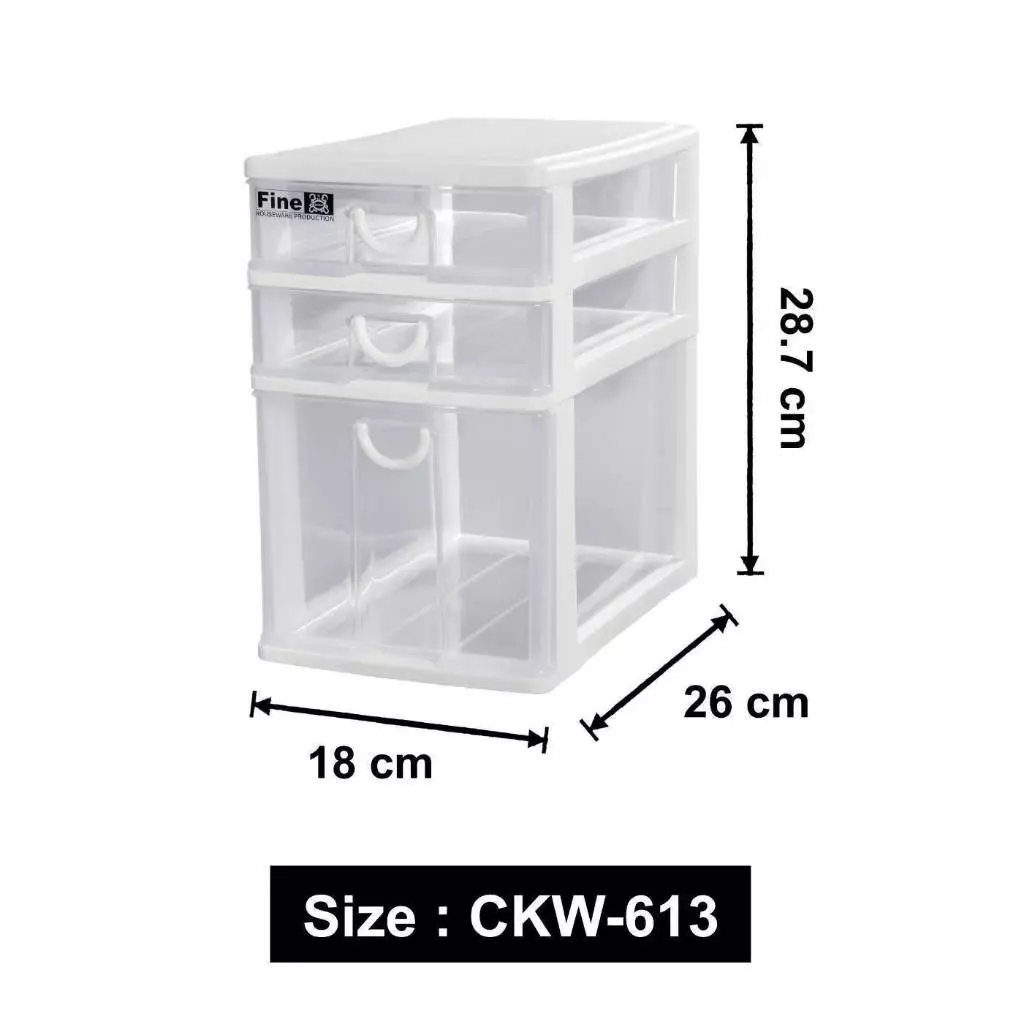 Keyway กล่องลิ้นชัก 3 ชั้น 3 ช่อง รุ่น CKW-613, CKW-713
