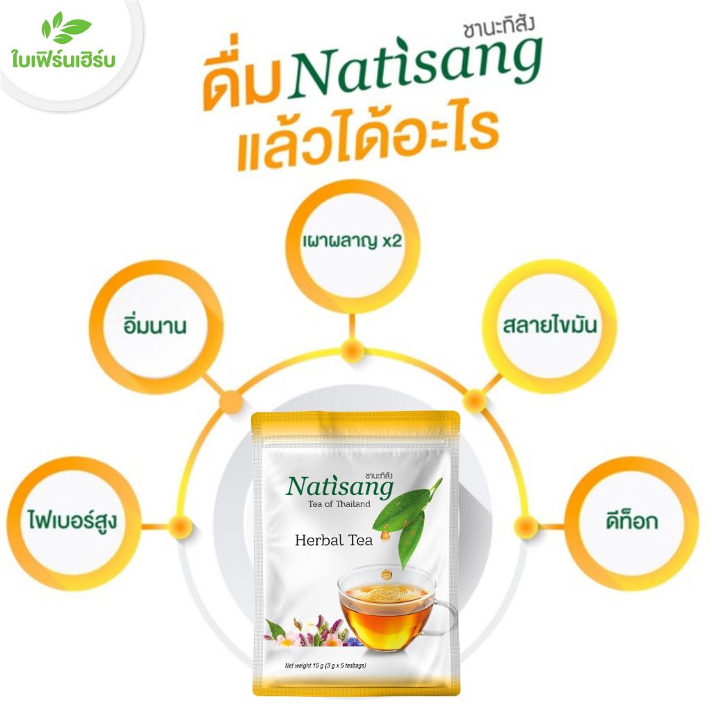 ชานะทิสัง 6 ห่อ (30 ซองชา) ออริจินัล ชาสมุนไพร ชาลดน้ำหนัก ลดอ้วน ลดพุง ลดไขมันในเลือด ลดน้ำตาล แก้ท้องผูก